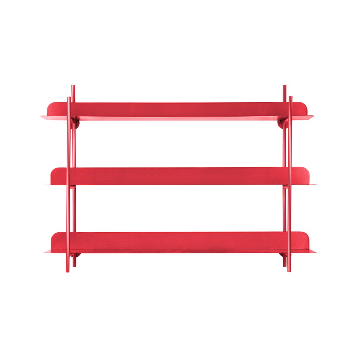 Support Mural Cool Rétro en fer rouge, design vintage élégant