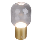 Lumière de table sans fil "Albero" Lumière de table décorative faite de métal et de verre de couleur en laiton avec des LED fermement intégrées, dimmables avec capteur tactile, 25 cm de haut