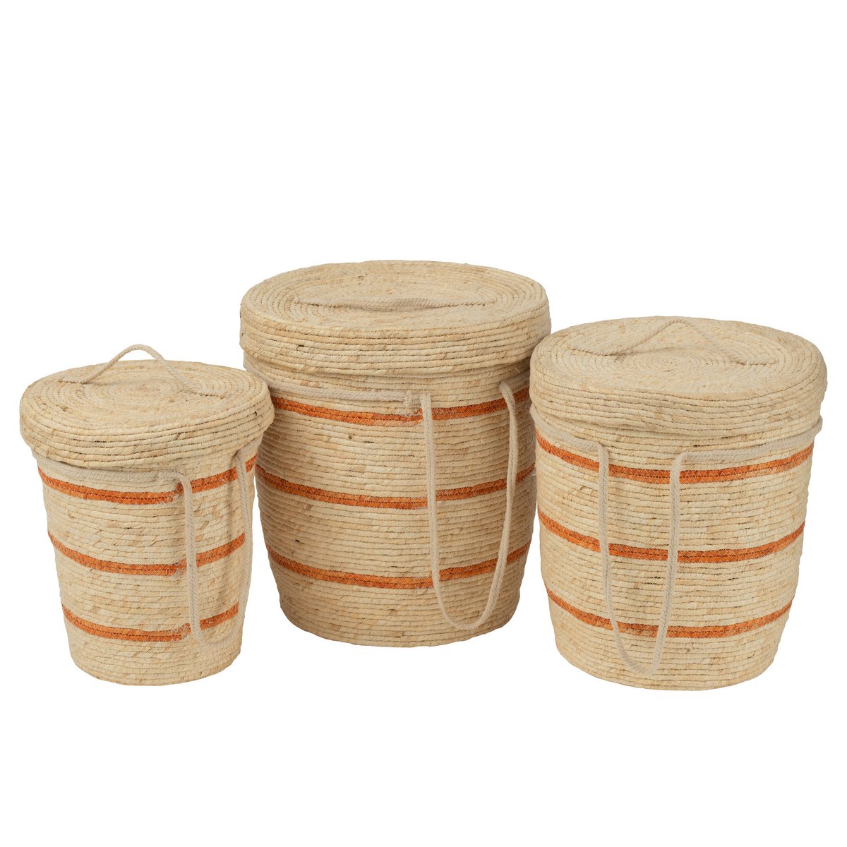 Ensemble des 3 paniers J-Line, décoration élégante pour votre intérieur