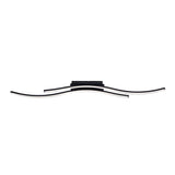 LED Plafond "Onda", plafond en métal et en plastique en noir, avec des LED fermement construites, LED de plafond, 96 cm de long
