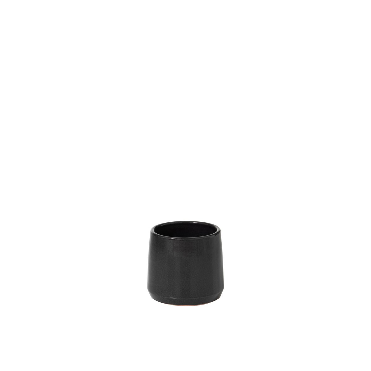Pot de fleur J-Line en céramique noire, élégant et moderne, taille XS