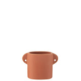 Pot de fleur J-Line Renaissance en céramique orange, élégant et moderne