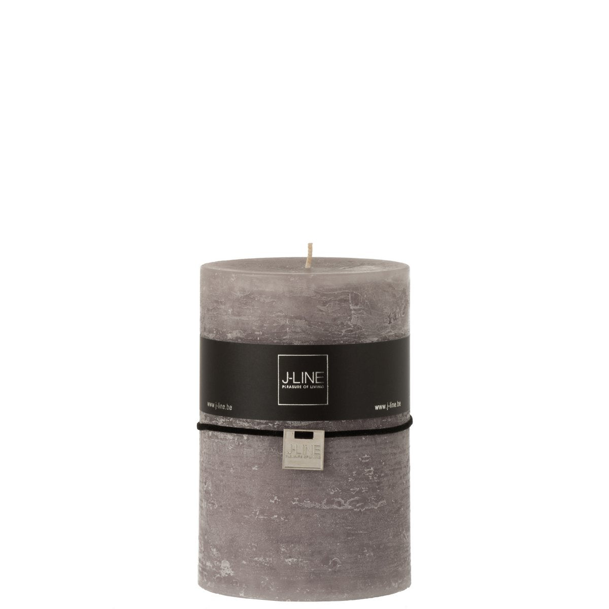 Détail de la texture de la bougie cylindrique J-Line en gris foncé