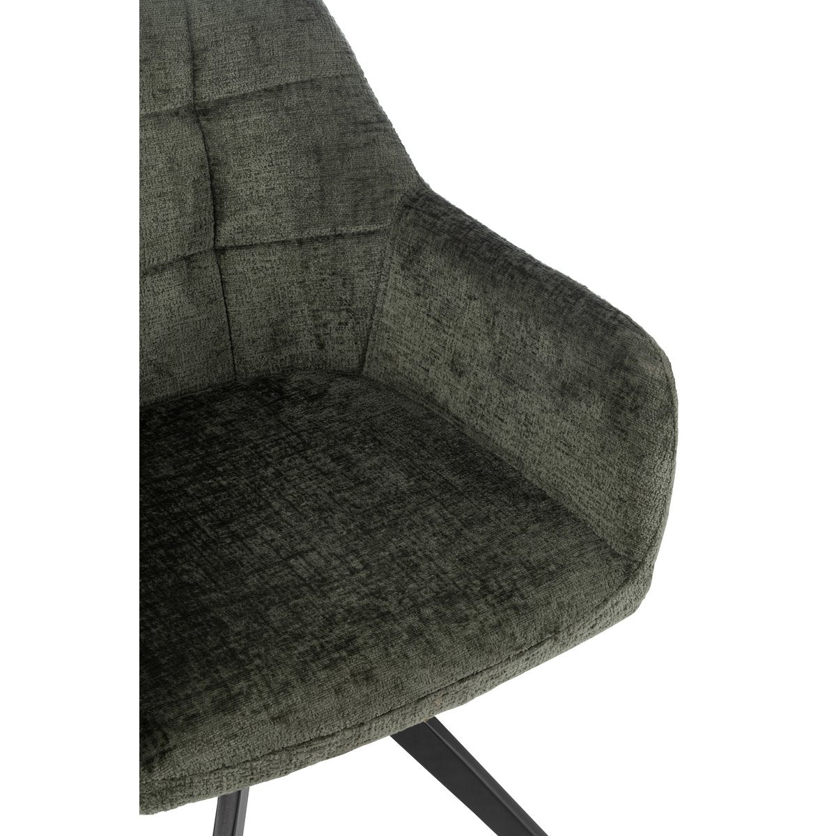 Chaise Louna J-Line, vue arrière soulignant la structure en métal
