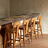 Le tabouret de bar de pêche - Naturel