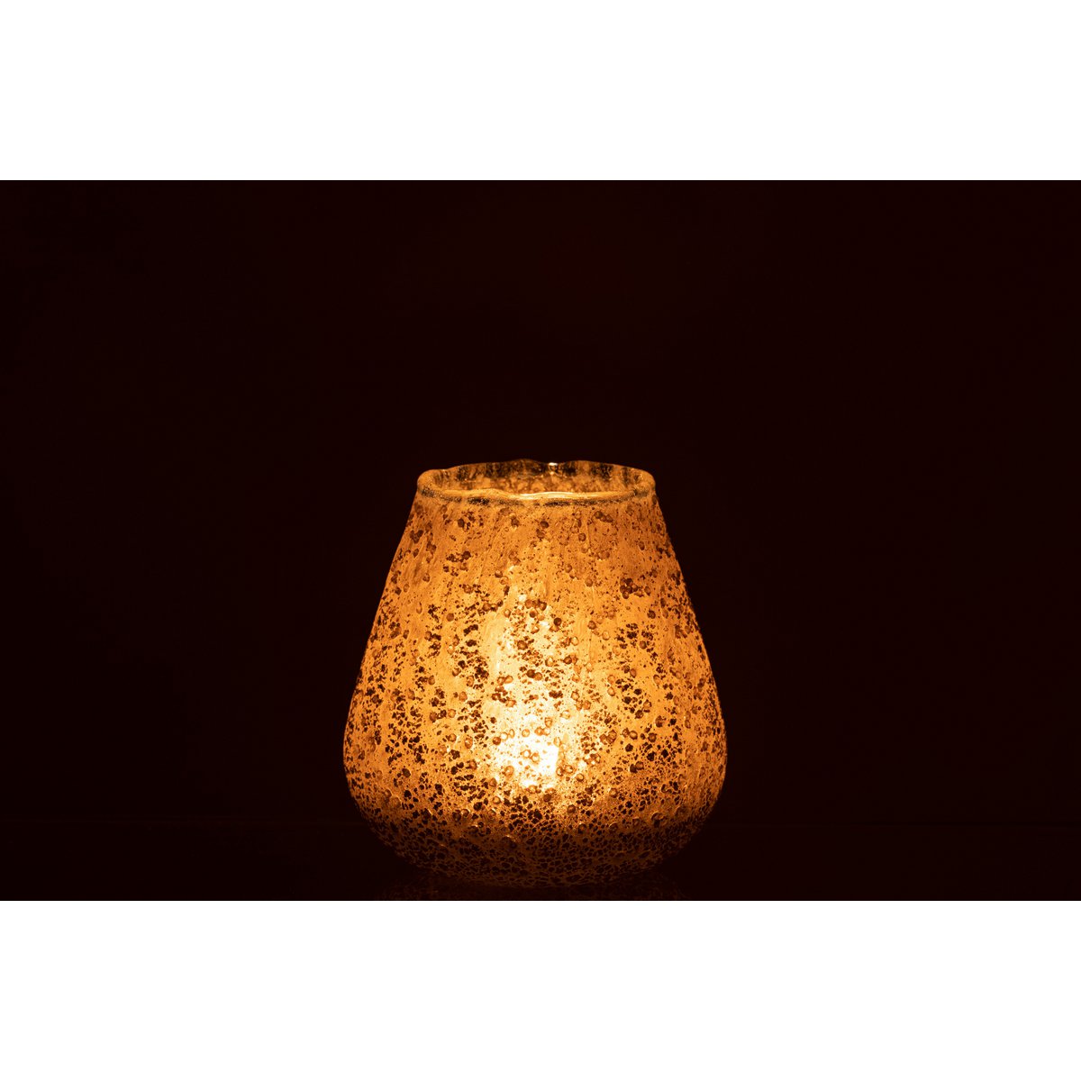 Détail du verre de la lanterne J-Line, montrant la texture