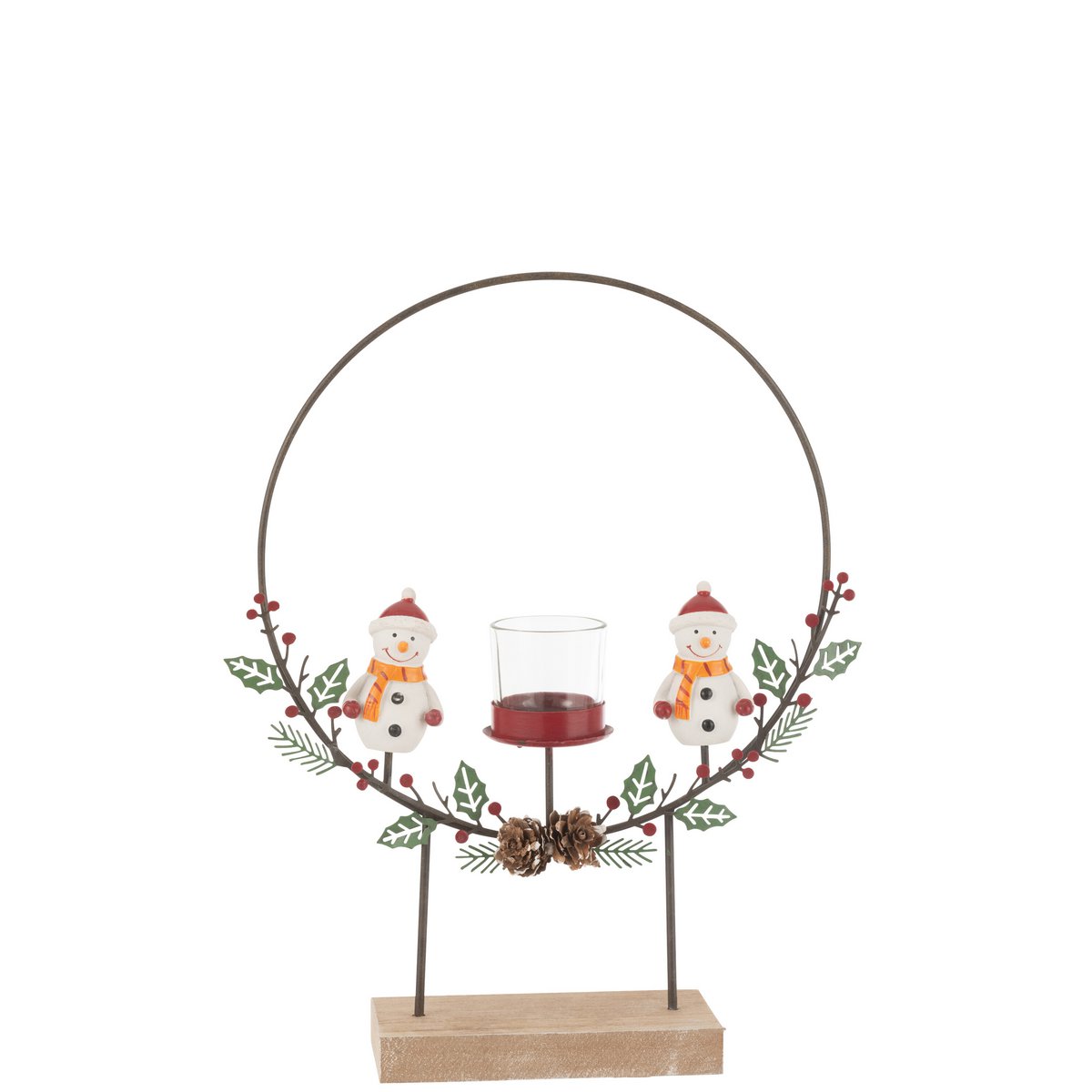 Photophore J-Line sur une table décorée pour Noël