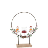 Photophore J-Line sur une table décorée pour Noël
