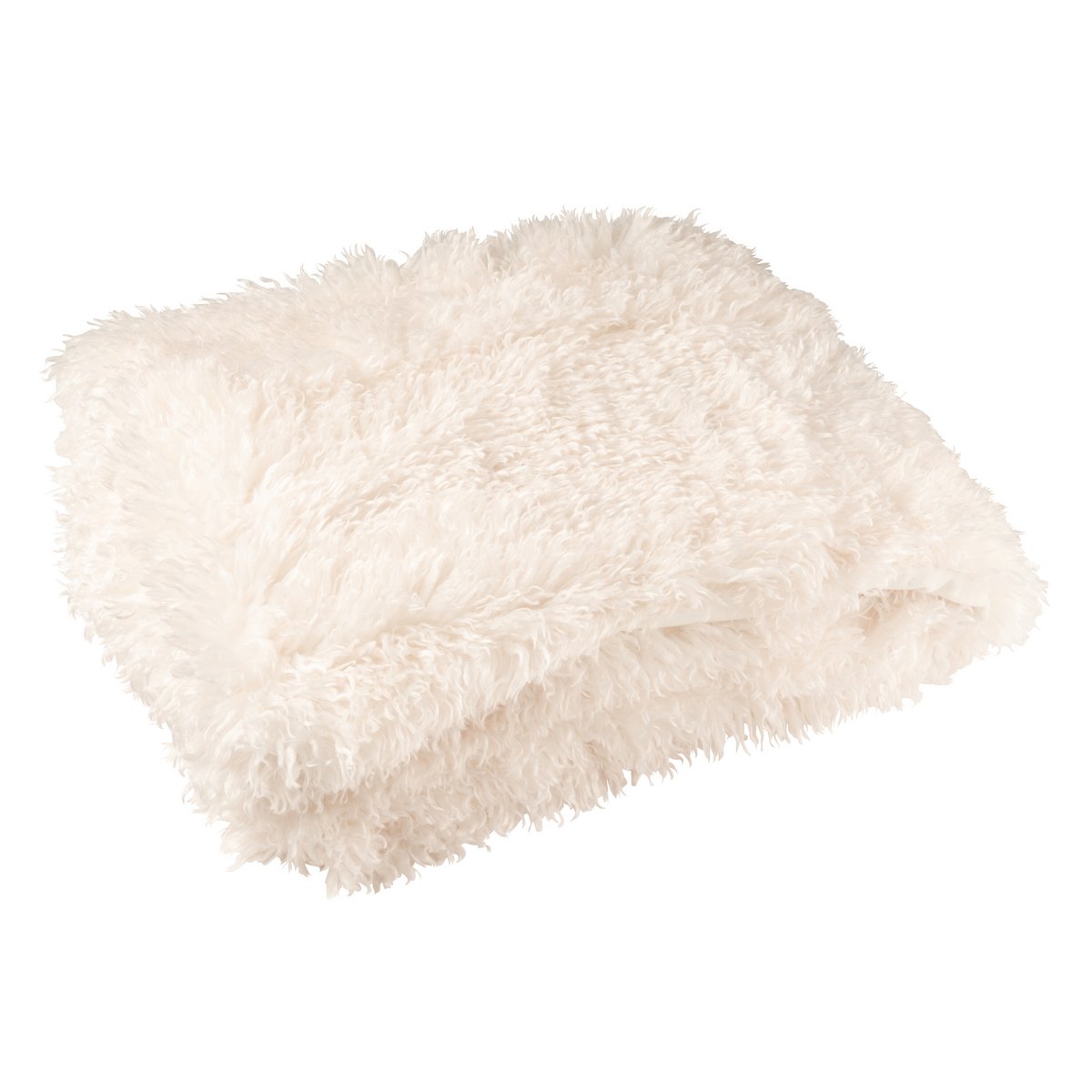 Couverture J-Line Moutie en polyester blanc, vue d'ensemble
