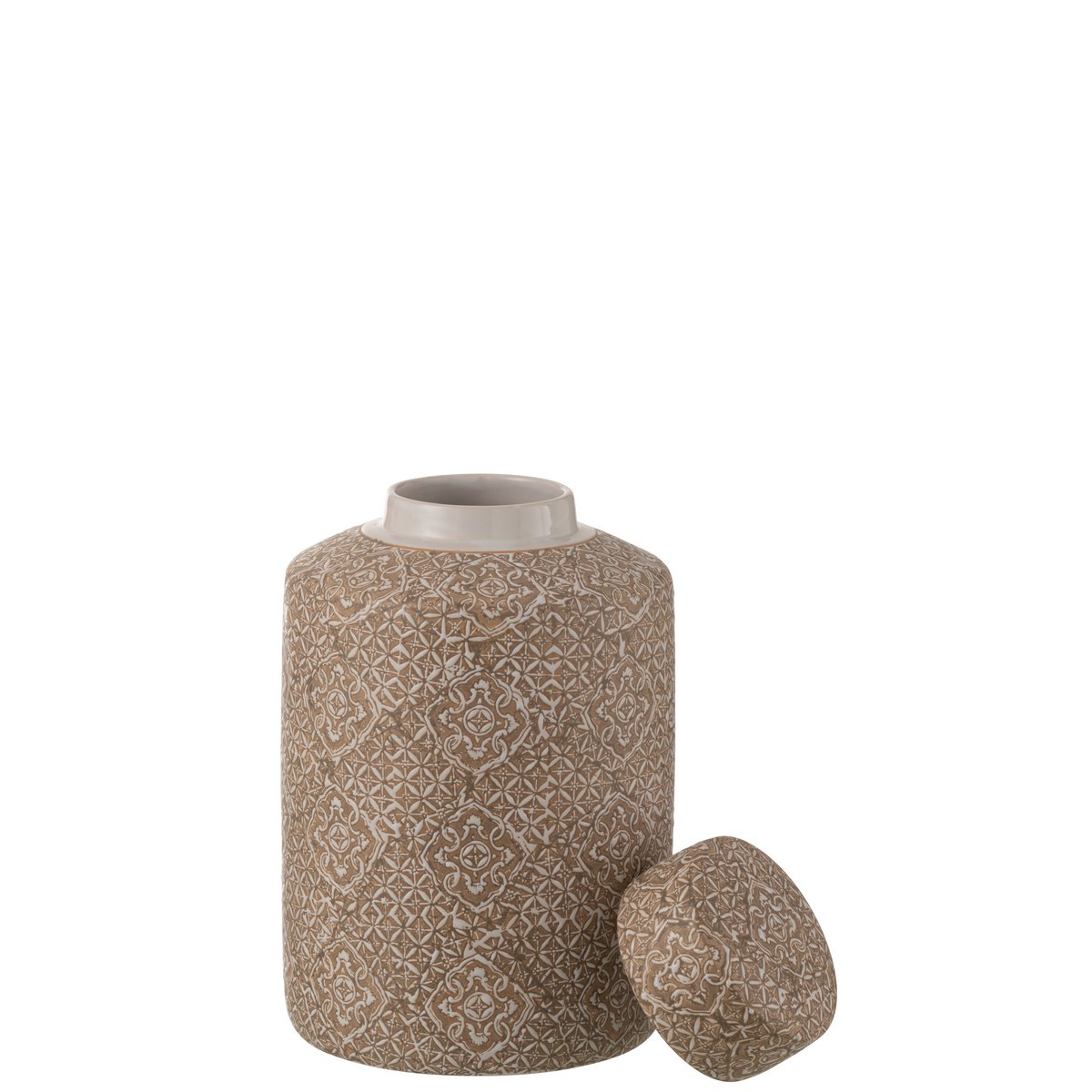 Vase Wabi en porcelaine, détail du motif multicolore