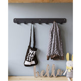 Gorillz Rounded Seven - Porte-manteau mural - 7 crochets pour porte-manteaux - Noir