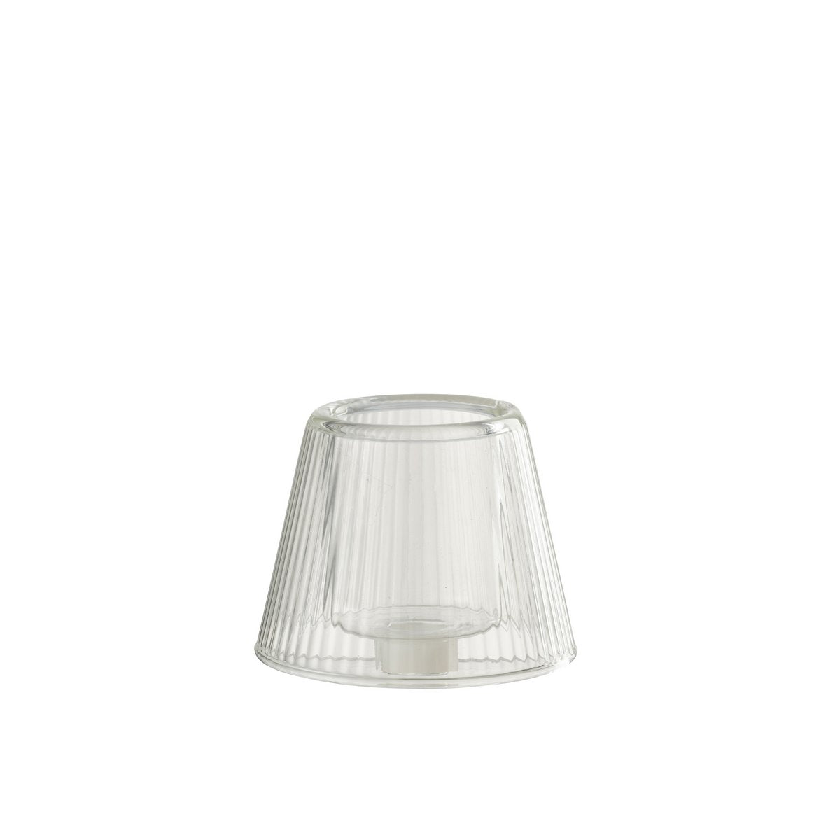 Photophore J-Line Hat en verre transparent avec design moderne