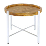 Table d'appoint Sioux en blanc, ajout de style moderne à votre intérieur