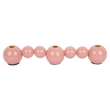 Bougeoir Bulles Droites en fer rose, design élégant