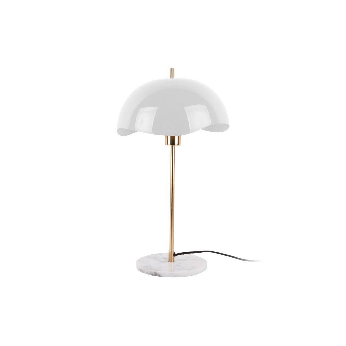 Lampe de table Waved Dome de Leitmotiv, design ondulé en fer blanc