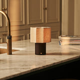 Lampe à poser rechargeable marron foncé Channa