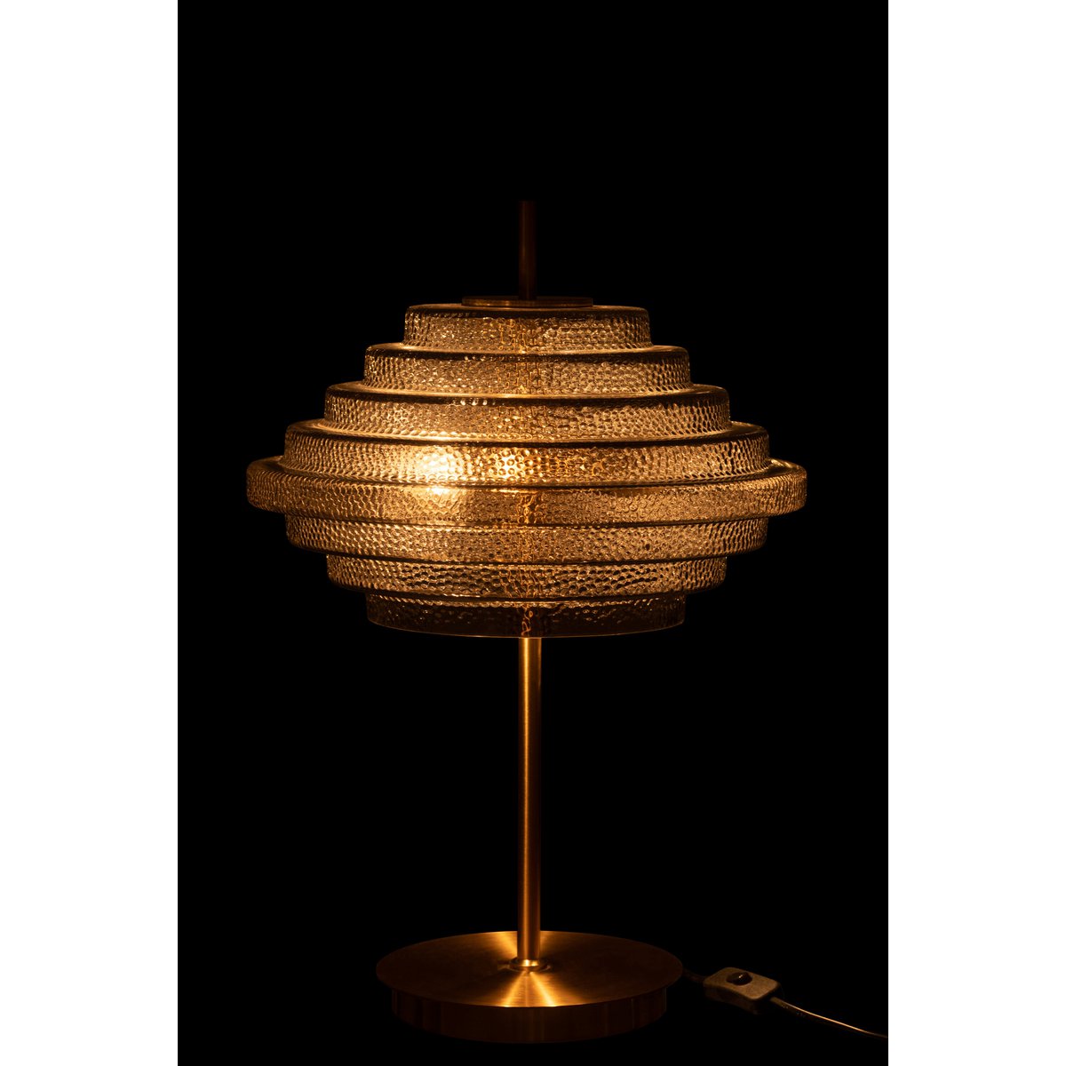 Ambiance intérieure avec la lampe de table J-Line en or