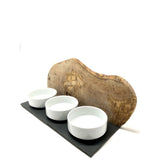 Station d'alimentation "Chats uniquement" TRIO MOUNTAIN bois d'olivier