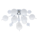 Plafond "explosion" blanc en métal et en verre, versions G9, plafond pour salle à manger, salon, couloir ou bureau, Ø57 cm