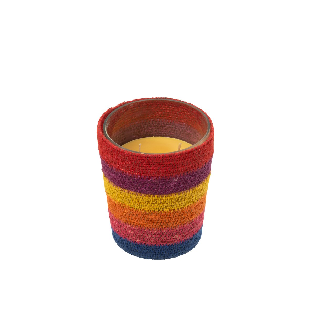 Panier à bougies parfumées J-Line - Woody Aurora - verre - mix - moyen - 55 h