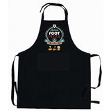 Tablier de cuisne Soirée Foot Pizza recyclé Noir 72 x 90