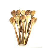 Offre TOP ! 20x cuillères de cuisine avec coin 30 cm en bois d'olivier