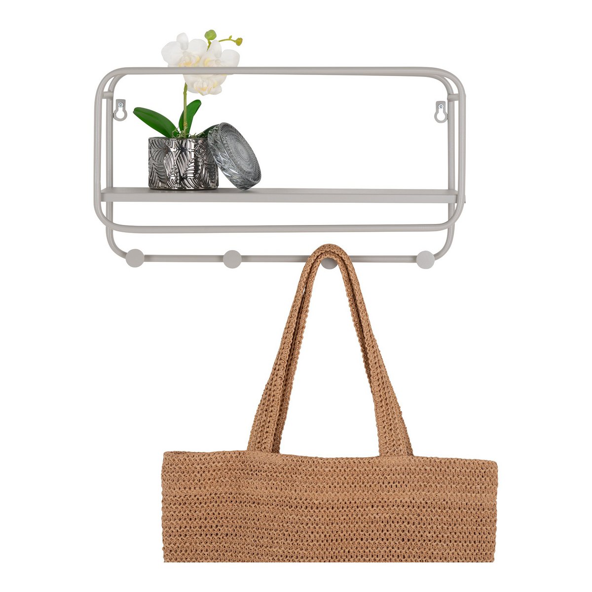 Étagère murale Feira avec accessoires, ambiance moderne