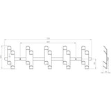 Gorillz Origami - Portemanteau Mural - 10 Double - Patères - Noir