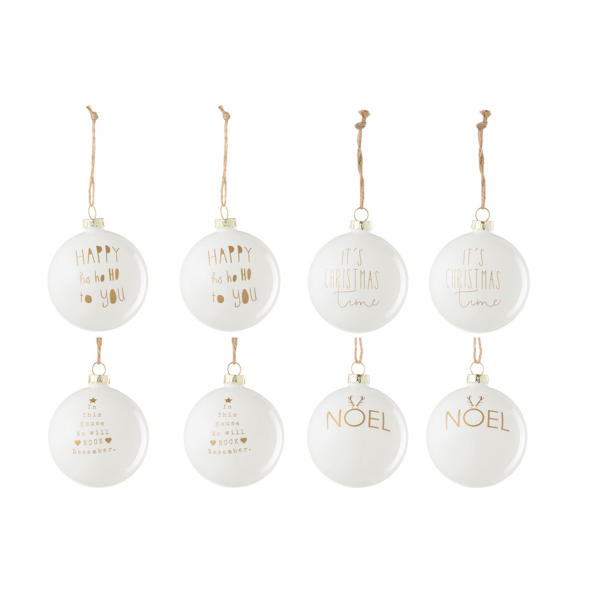 Détails de la boule de Noël J-Line, finition élégante en verre