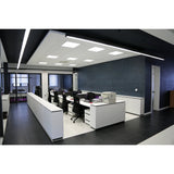 Panneau d'insert LED "Thore" 62x62x1cm, plafond en métal et en plastique en blanc, avec des LED fixes
