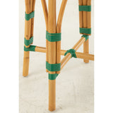 Tabouret de bar J-Line Live - rotin/plastique - naturel/vert