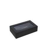 Coffret accessoires vin J-Line en cuir artificiel et bois, vue de face