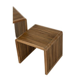 Table d'appoint J-Line Cube, vue latérale montrant ses dimensions.