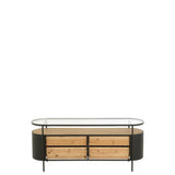 Vue latérale de l'armoire J-Line Ivy dans un décor contemporain
