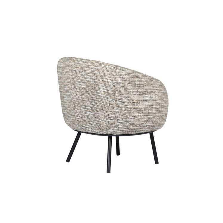 Chaise longue Mars Coco en beige, mise en scène dans un salon