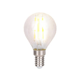 Lampe filamentale à LED 6 set avec e14 version 4 watts, en métal et en verre, clair