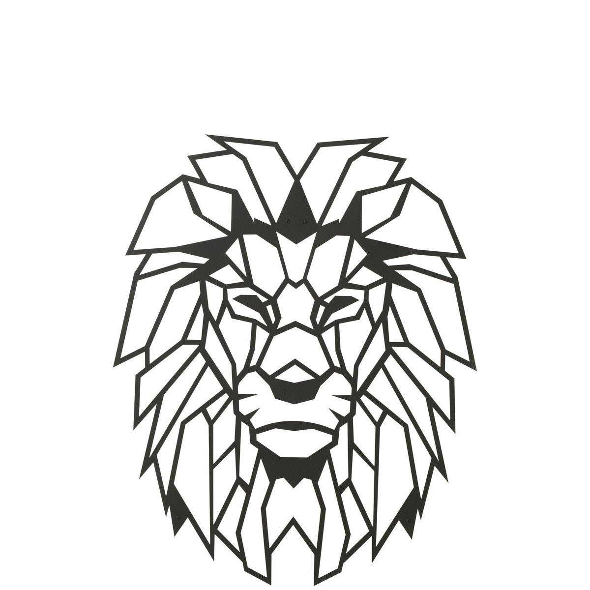 Décoration murale Lion en métal noir - vue avant
