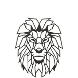 Décoration murale Lion en métal noir - vue avant