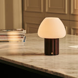 Lampe de table rechargeable Sophie marron foncé