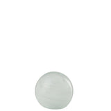 Détail du Presse-Papier Twister Rond en Verre Blanc - Texture