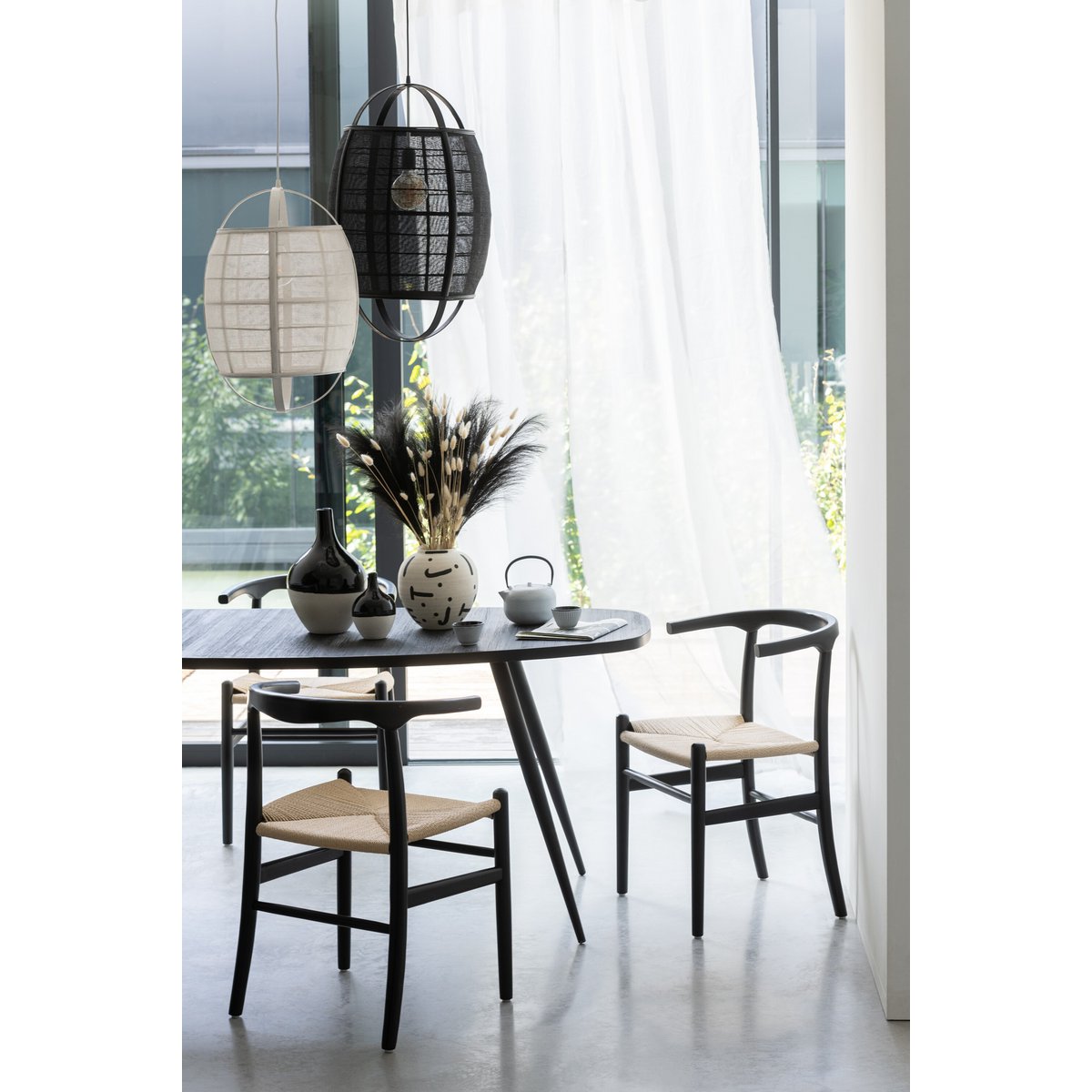 Chaise J-Line avec vue sur la texture du bois