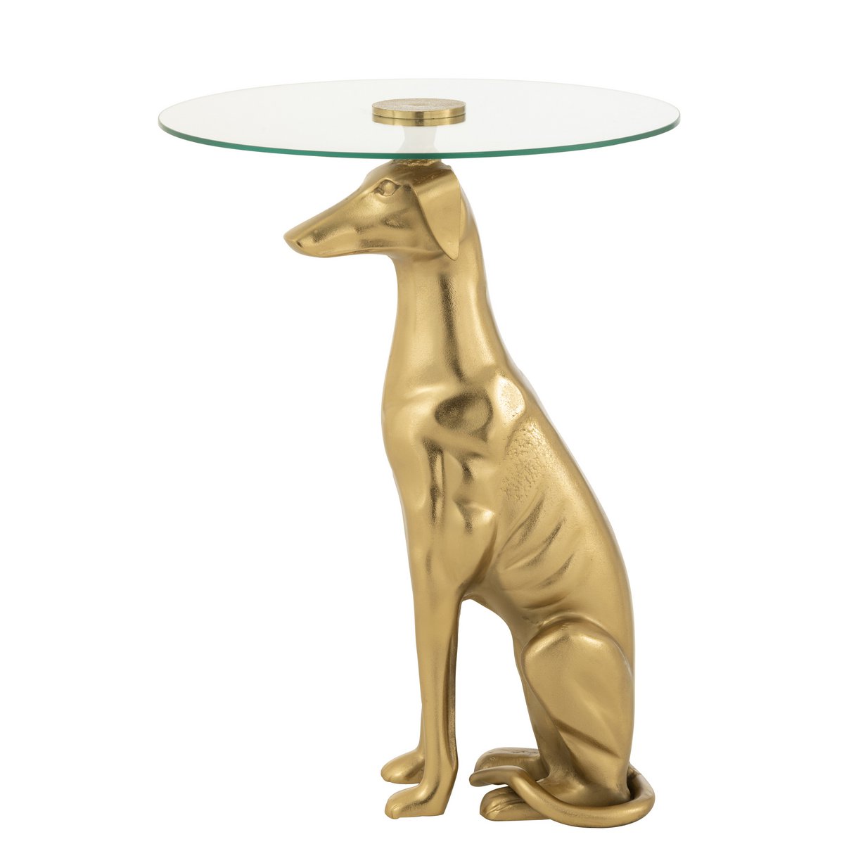 Détail du verre de la table d'appoint J-Line Dog