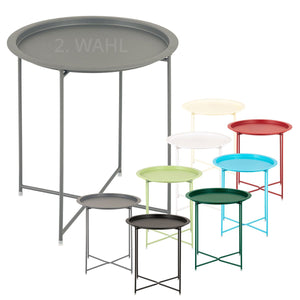 Table de balcon ronde en métal noir
