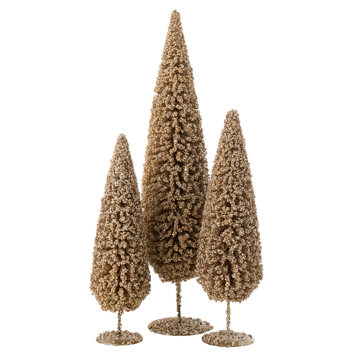 Détail du sapin de Noël J-Line, couleur champagne
