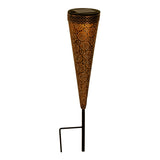 2 Set LED Solar Light "Paula", pour l'extérieur, la brochette de terre en métal et en plastique en marron, avec LED intégrée