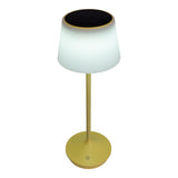 Lampe de batterie solaire "Emmi" 38 cm de haut, parapluie Ø 13 cm, métal en plastique jaune et blanc, pour la zone extérieure, cct.