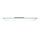 Panneau LED lampe au plafond "Nico", lampe au plafond métallique fonctionnelle et le plastique en blanc, avec des LED fixes et de nombreuses fonctions, idéales pour le bureau, la pratique ou l'atelier, environ 119,5 cm de long