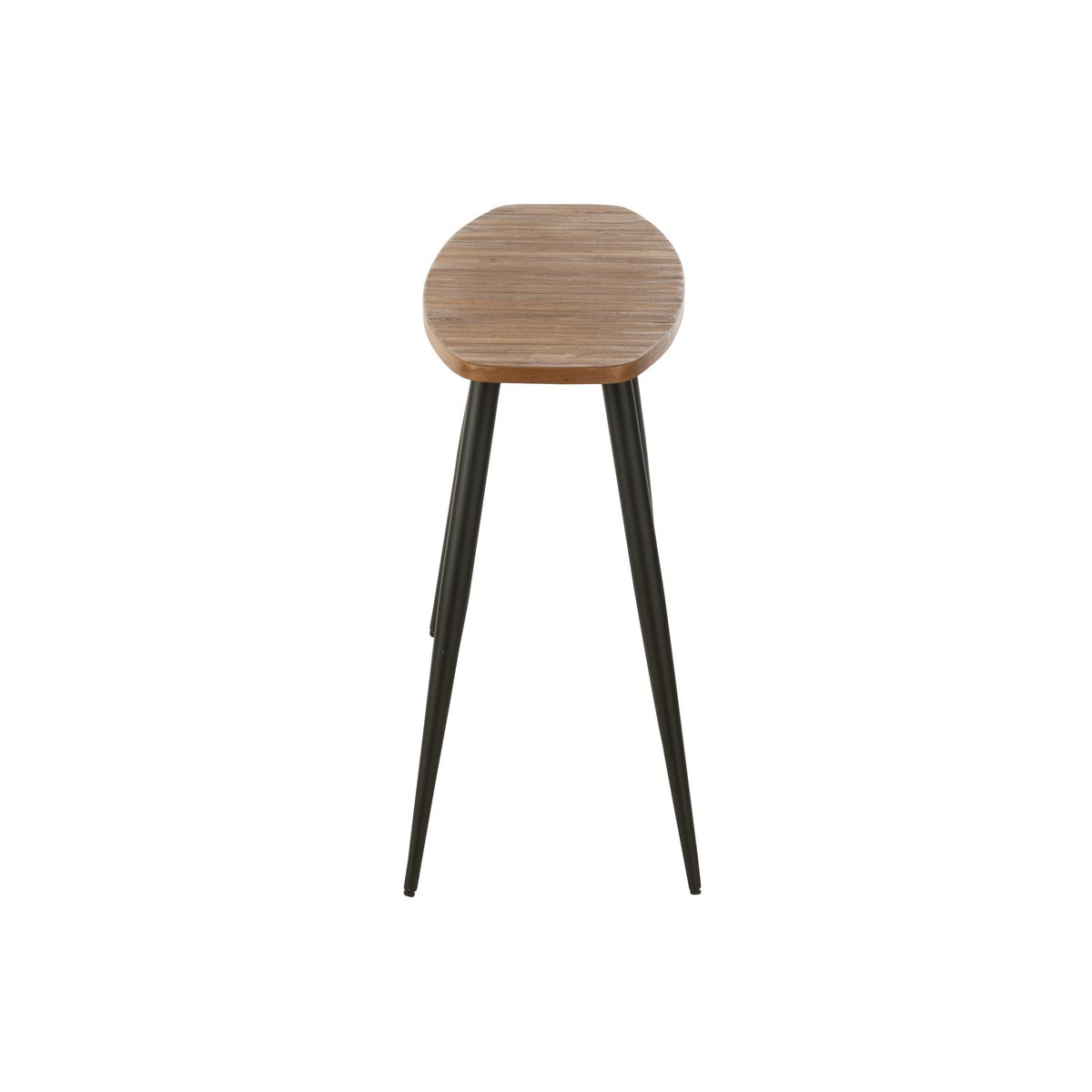 Détail de la texture du bois recyclé de la console J-Line Oval