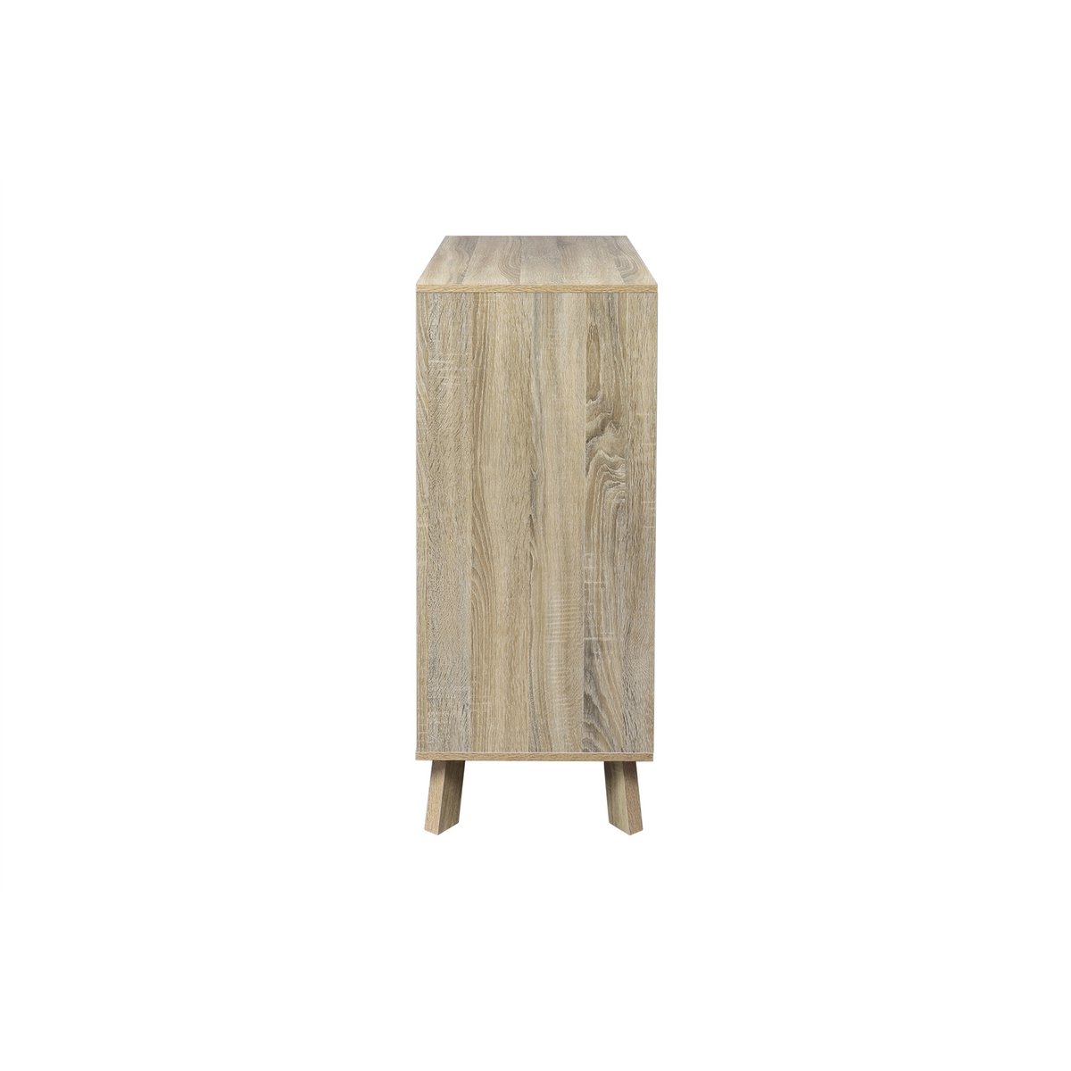 Vue latérale de la commode montrant sa profondeur