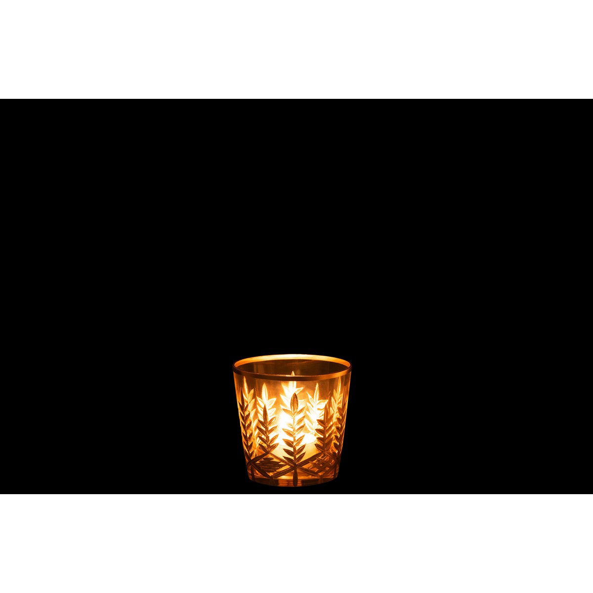 Détail de la structure en verre et or de la lanterne J-Line Chloé